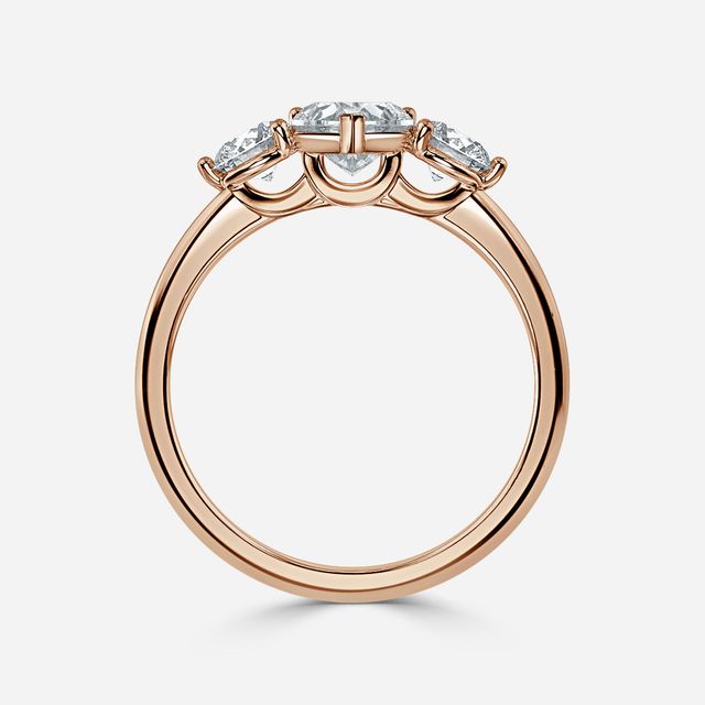 Trinity Rose Gold Trilogy Engagement Ring