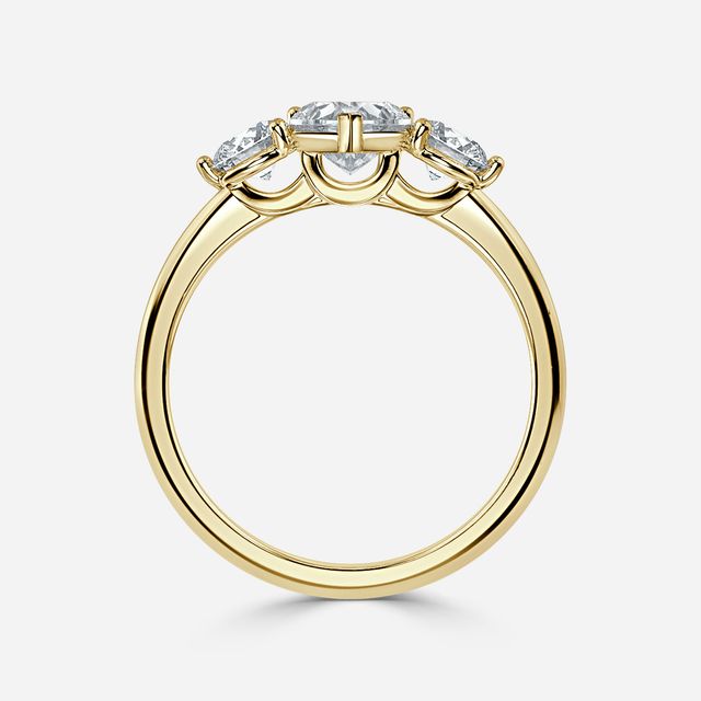 Trinity Yellow Gold Trilogy Engagement Ring