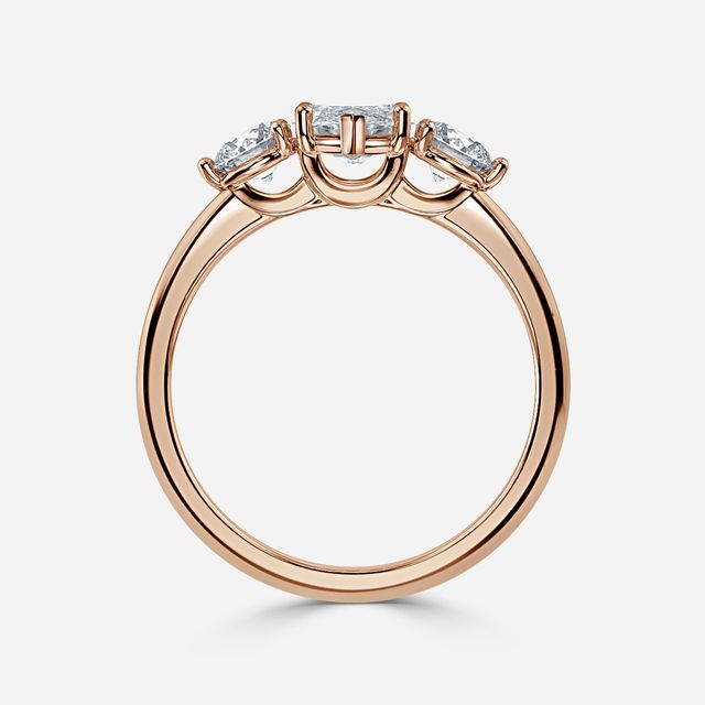 Trinity Rose Gold Trilogy Engagement Ring