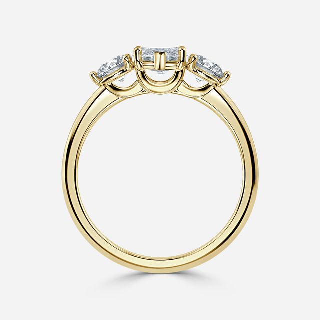 Trinity Yellow Gold Trilogy Engagement Ring