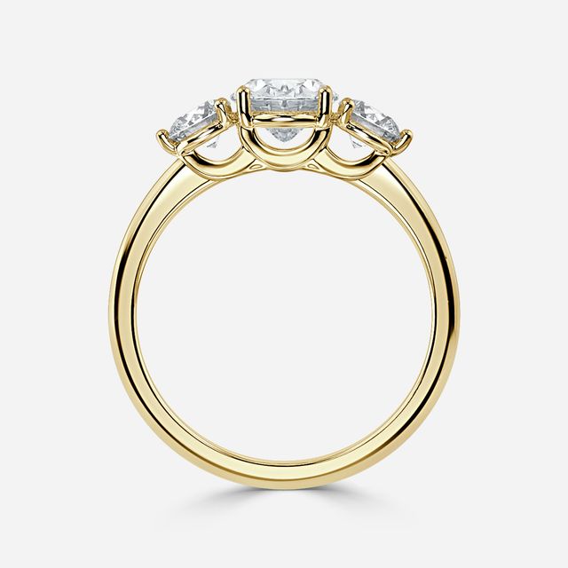 Trinity Yellow Gold Trilogy Engagement Ring