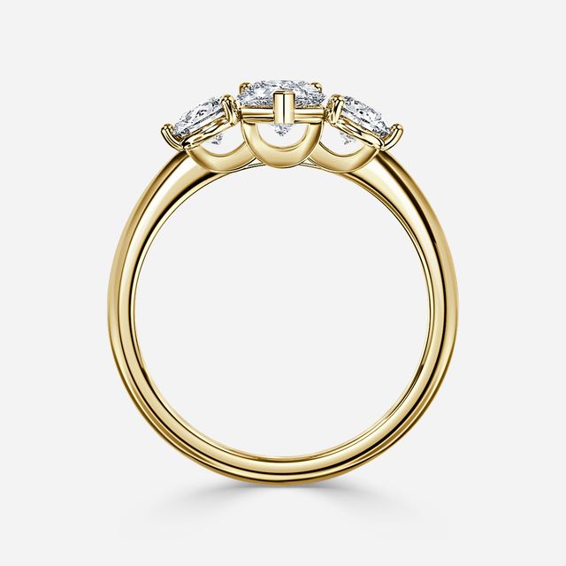 Trinity Yellow Gold Trilogy Engagement Ring