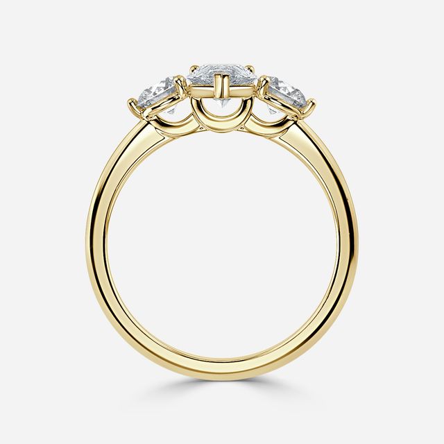 Trinity Yellow Gold Trilogy Engagement Ring