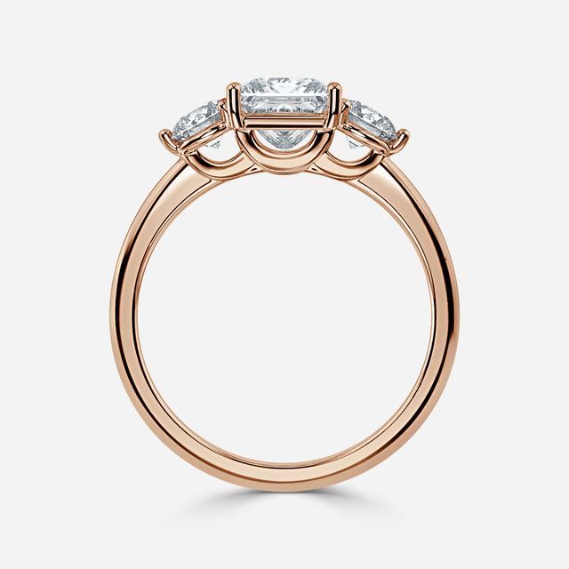 Trinity Rose Gold Trilogy Engagement Ring