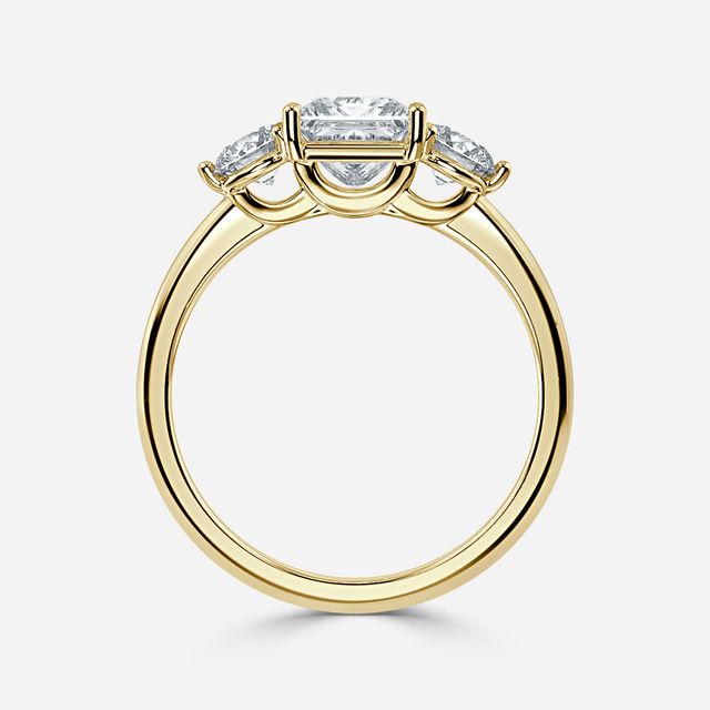 Trinity Yellow Gold Trilogy Engagement Ring