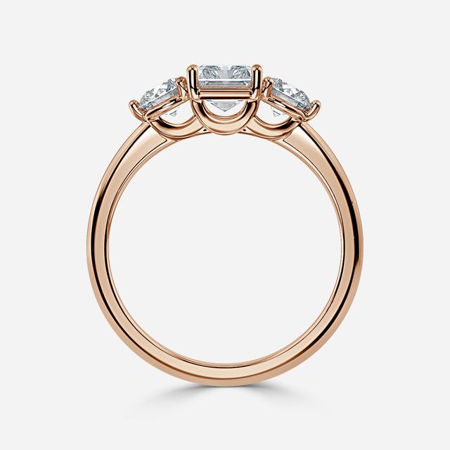 Trinity Rose Gold Trilogy Engagement Ring