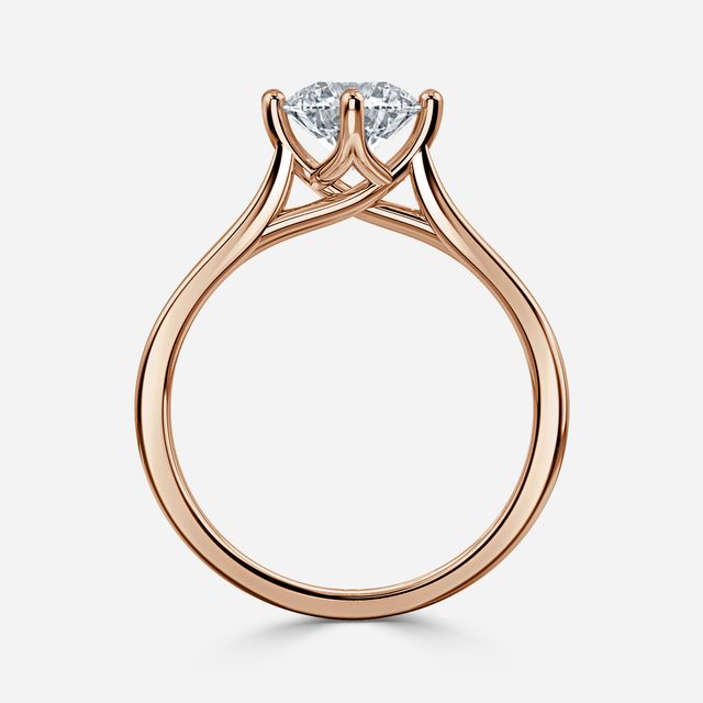 Roxana Rose Gold Solitaire Engagement Ring