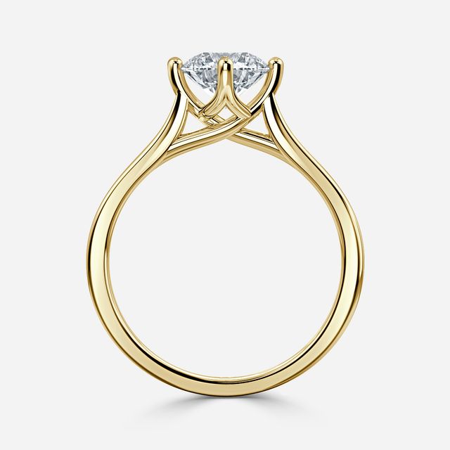 Roxana Yellow Gold Solitaire Engagement Ring