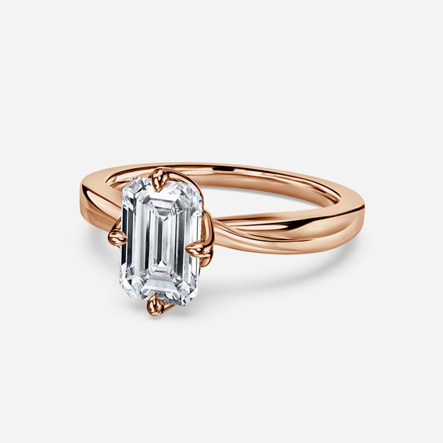 Vri Rose Gold Flower Engagement Ring