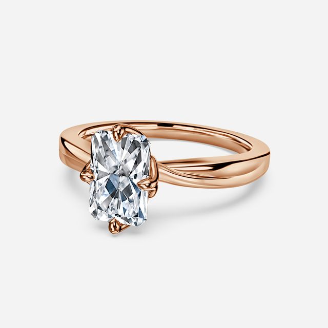 Vri Rose Gold Solitaire Engagement Ring