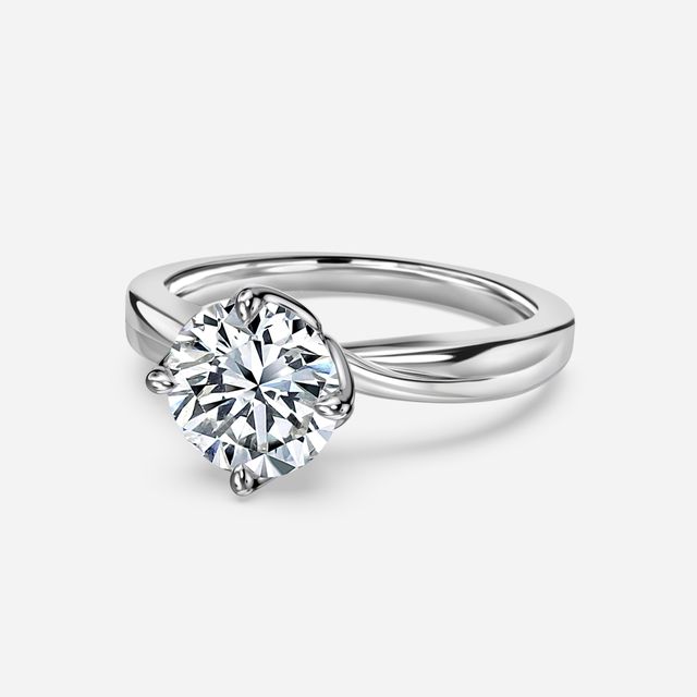 Vri White Gold Solitaire Engagement Ring