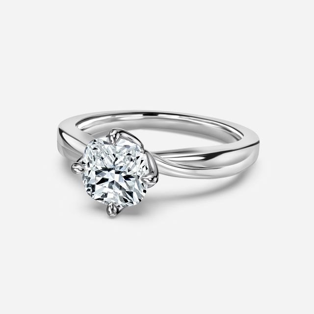 Vri White Gold Solitaire Engagement Ring