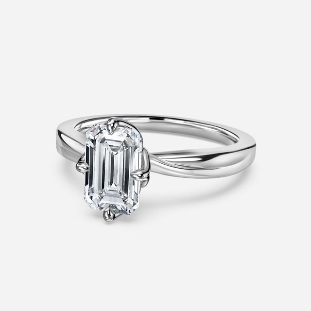 Vri White Gold Flower Engagement Ring