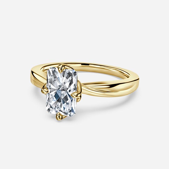 Vri Yellow Gold Solitaire Engagement Ring