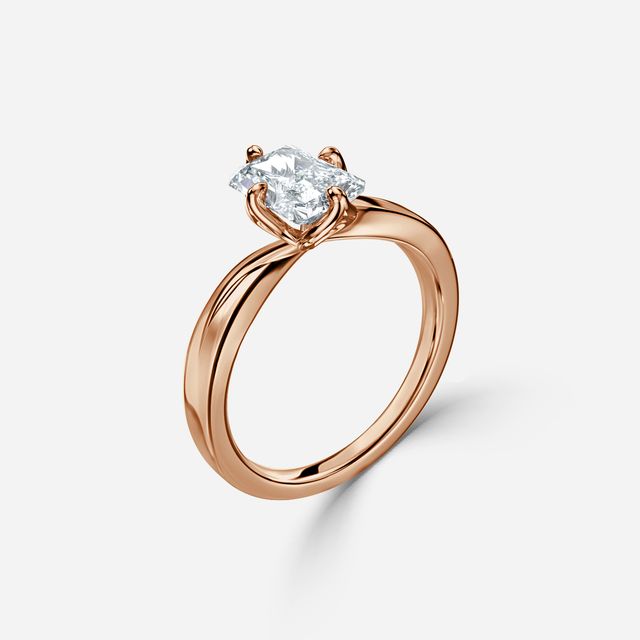 Vri Rose Gold Solitaire Engagement Ring