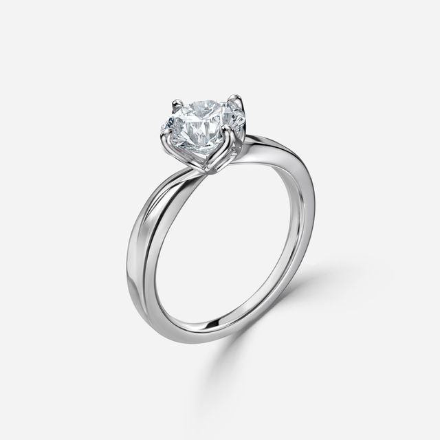 Vri White Gold Solitaire Engagement Ring