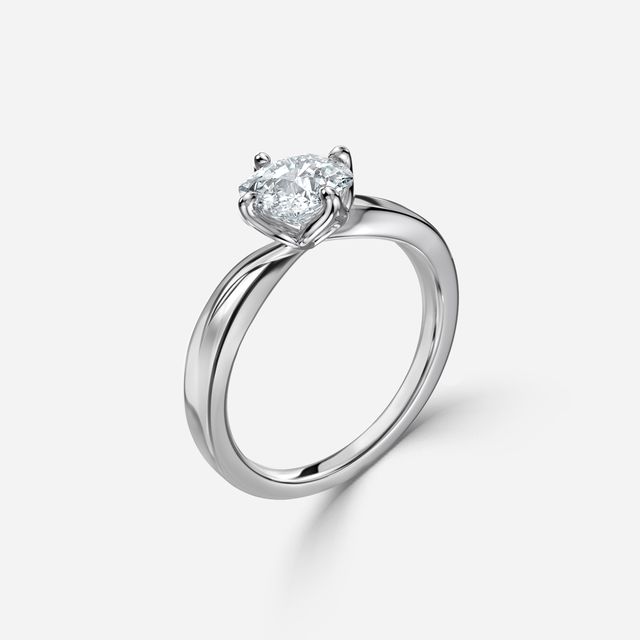 Vri White Gold Solitaire Engagement Ring