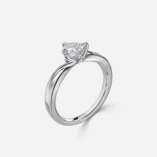Vri White Gold Flower Engagement Ring