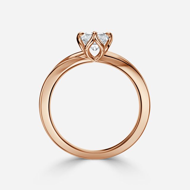 Vri Rose Gold Solitaire Engagement Ring