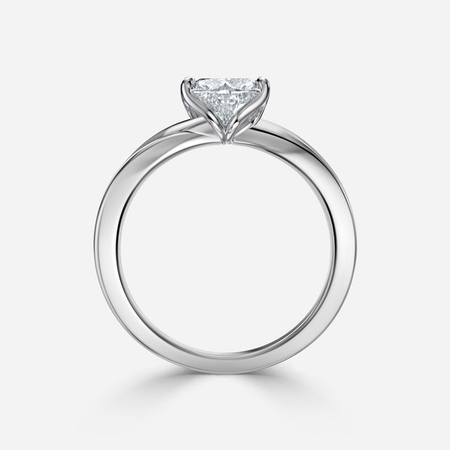 Vri White Gold Flower Engagement Ring