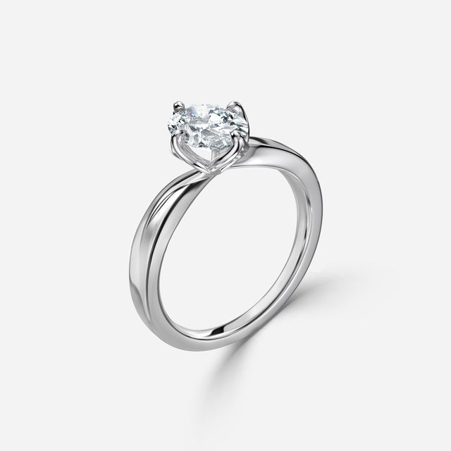 Vri White Gold Flower Engagement Ring