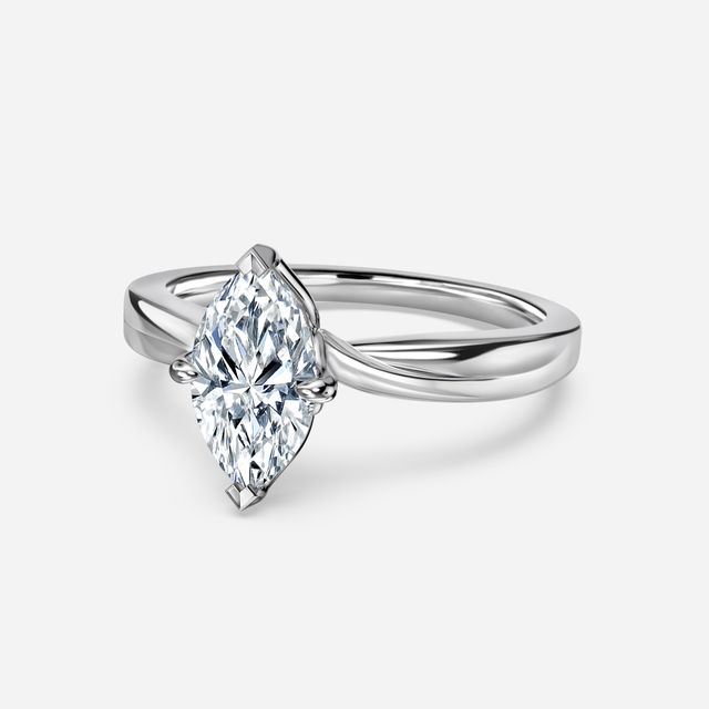 Vri White Gold Solitaire Engagement Ring