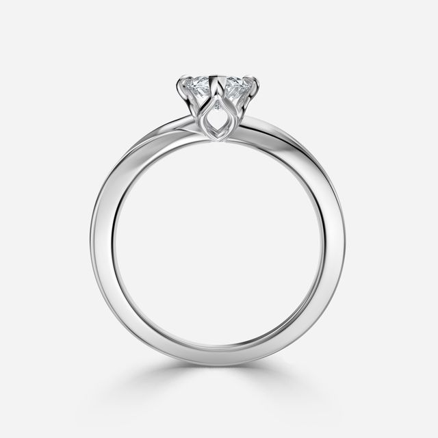 Vri White Gold Solitaire Engagement Ring