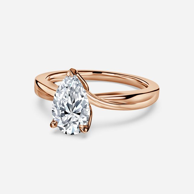 Vri Rose Gold Solitaire Engagement Ring