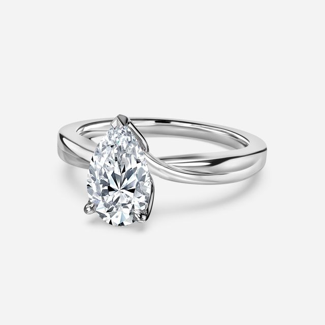 Vri Platinum Flower Engagement Ring