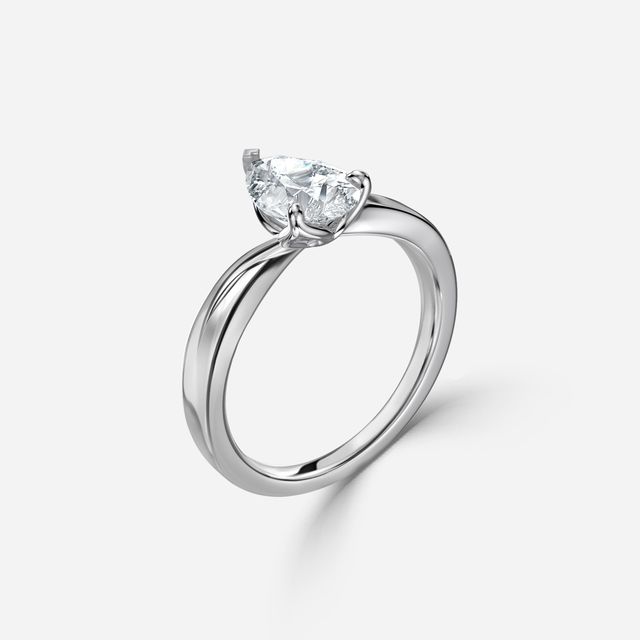 Vri Platinum Flower Engagement Ring