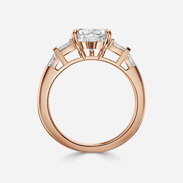 Lillian Rose Gold Trilogy Engagement Ring