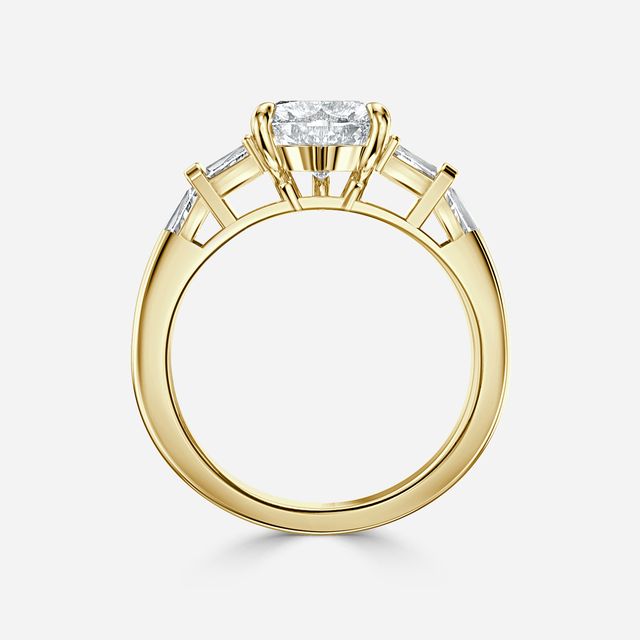 Lillian Yellow Gold Trilogy Engagement Ring