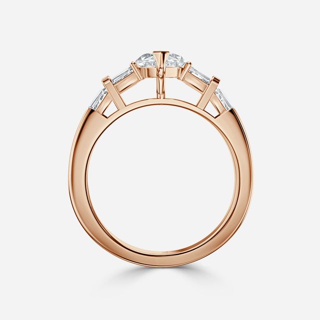 Lillian Rose Gold Trilogy Engagement Ring