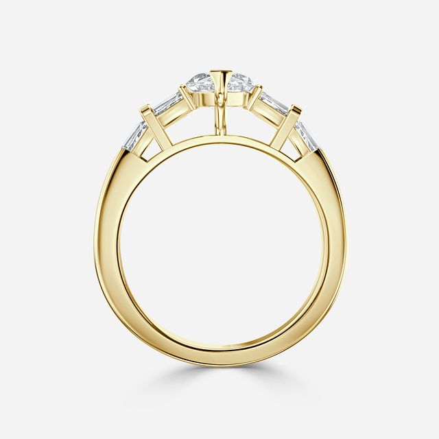 Lillian Yellow Gold Trilogy Engagement Ring