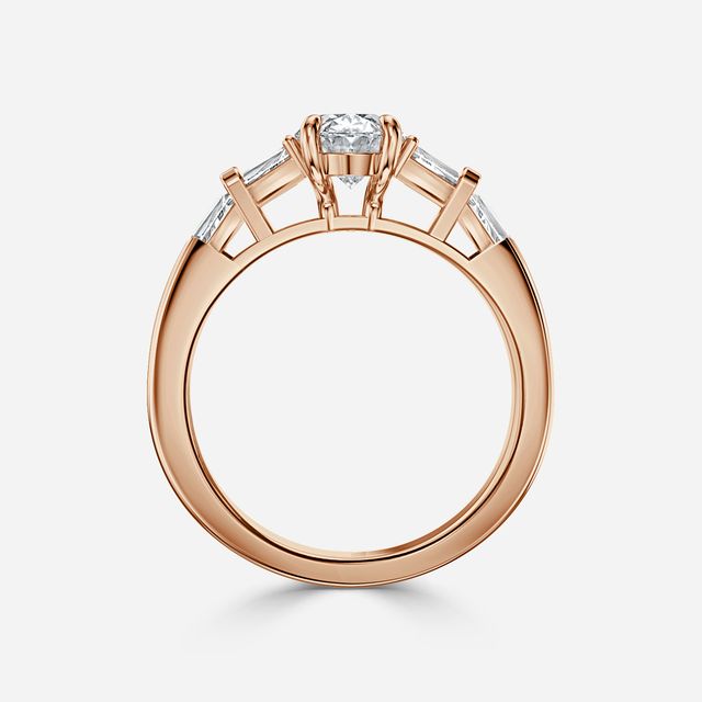 Lillian Rose Gold Trilogy Engagement Ring