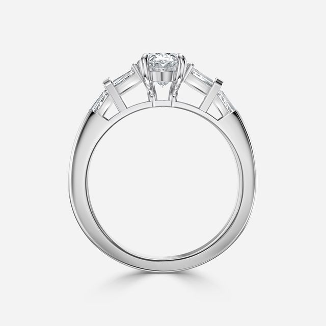 Lillian Platinum Trilogy Engagement Ring