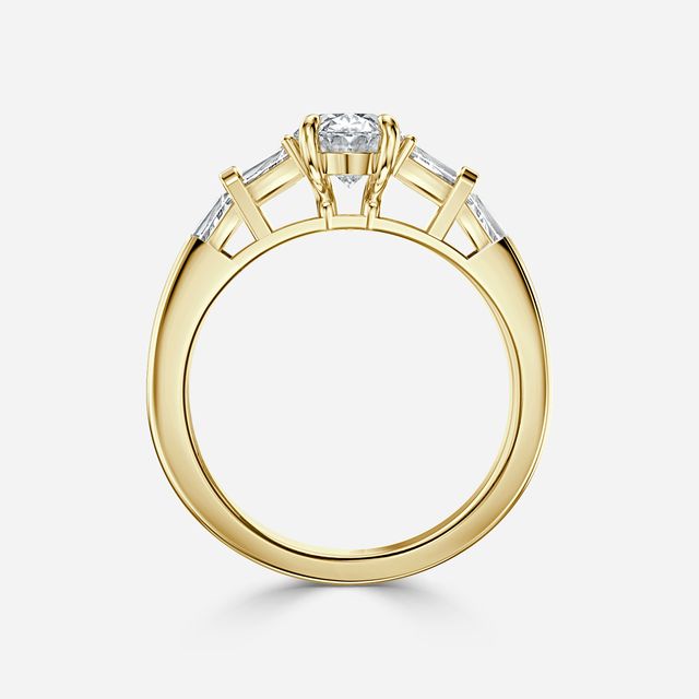 Lillian Yellow Gold Trilogy Engagement Ring