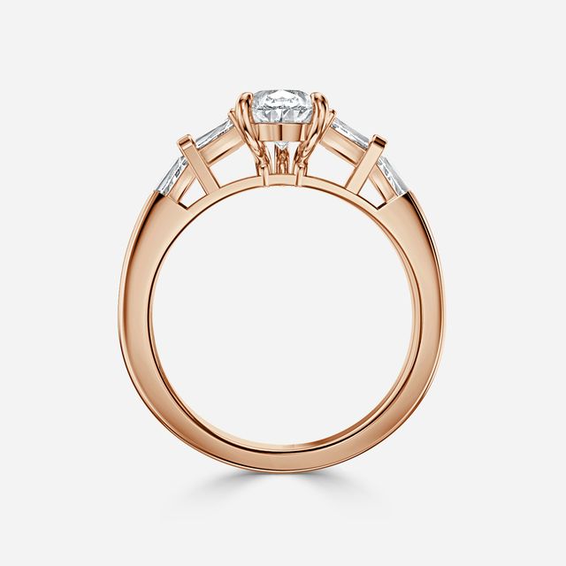 Lillian Rose Gold Trilogy Engagement Ring