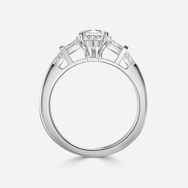 Lillian Platinum Trilogy Engagement Ring