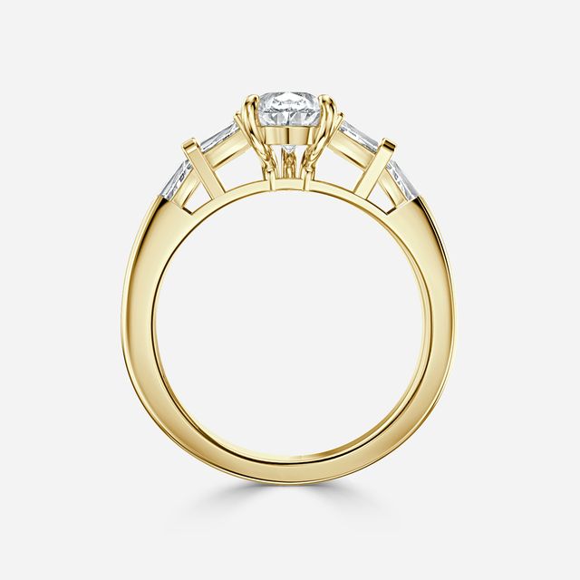 Lillian Yellow Gold Trilogy Engagement Ring