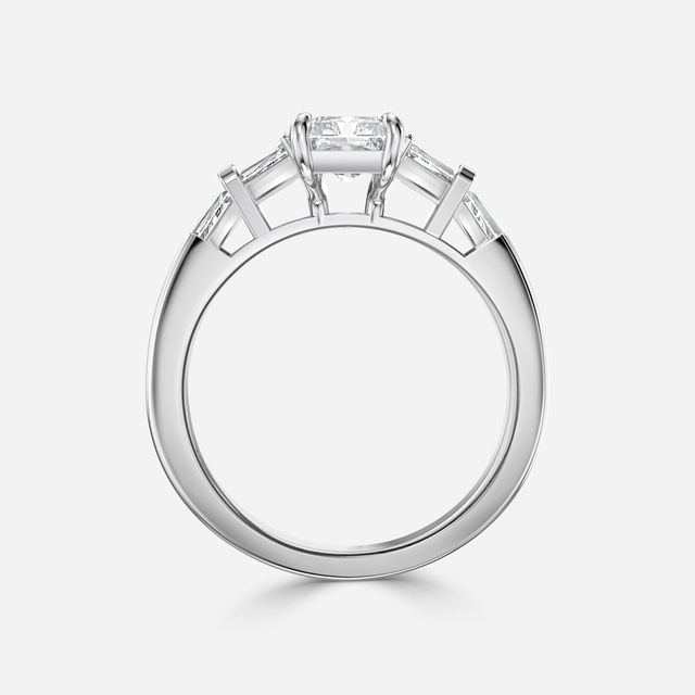 Lillian Platinum Trilogy Engagement Ring