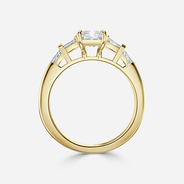 Lillian Yellow Gold Trilogy Engagement Ring