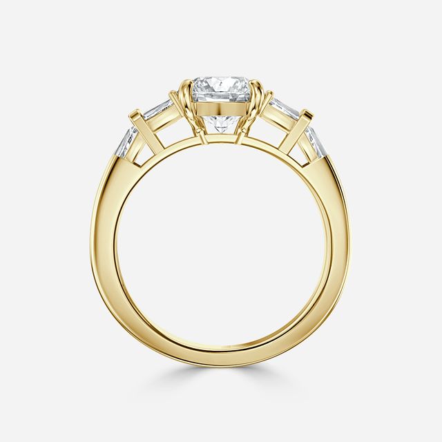 Lillian Yellow Gold Trilogy Engagement Ring