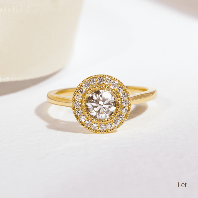 Alika Yellow Gold Vintage Engagement Ring