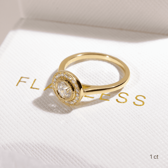 Alika Yellow Gold Vintage Engagement Ring