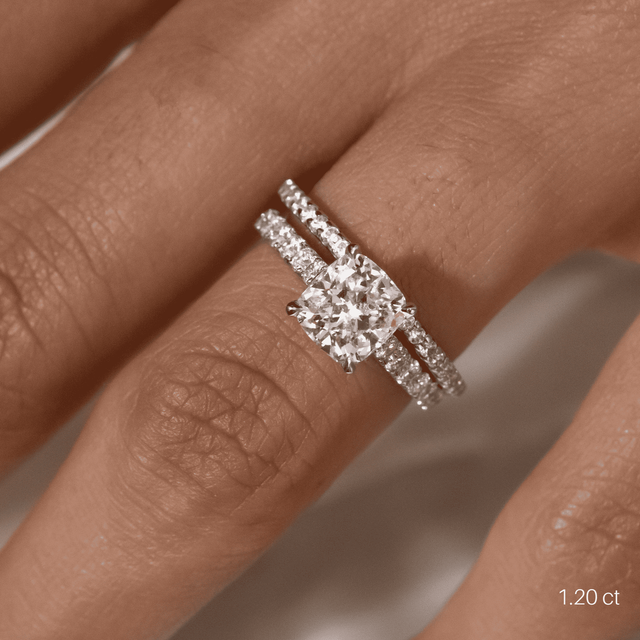 Josephine Platinum Pave Engagement Ring