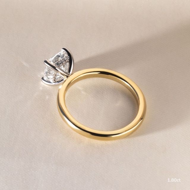 Kate Two Tone Yellow Gold Engagement Ring