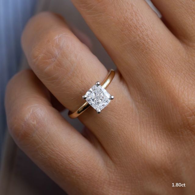 Kate Two Tone Yellow Gold Engagement Ring