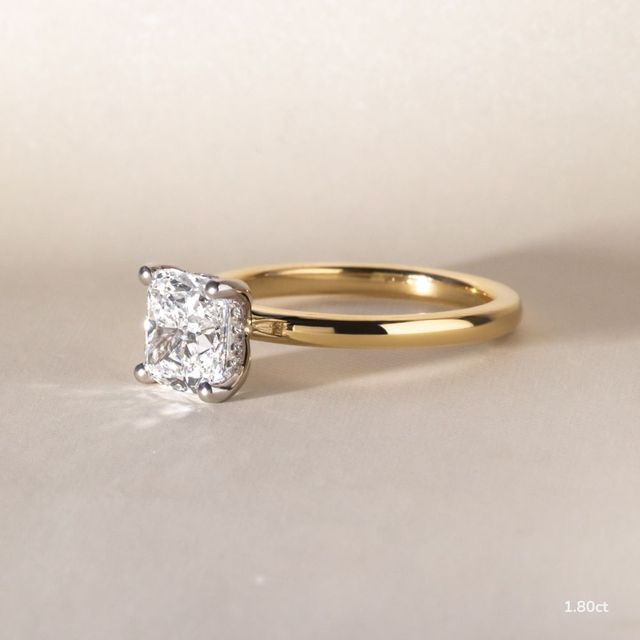 Kate Two Tone Yellow Gold Engagement Ring