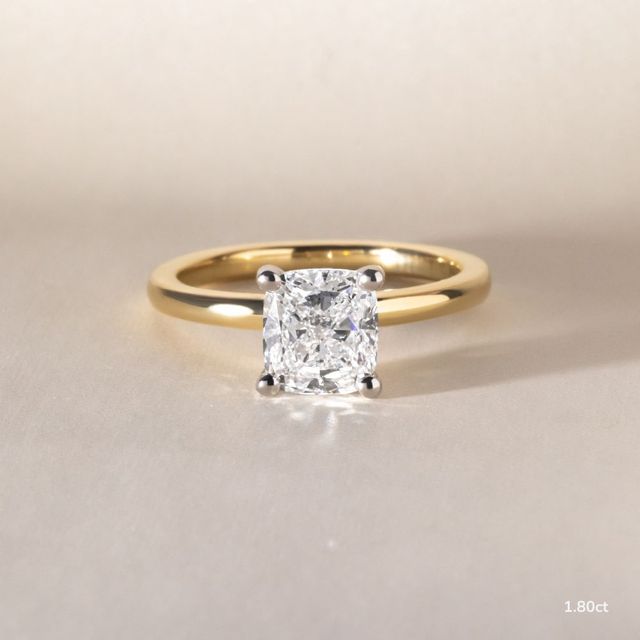 Kate Two Tone Yellow Gold Engagement Ring